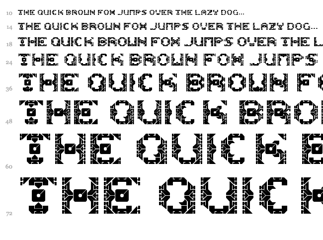 Dazzle Ships font waterfall